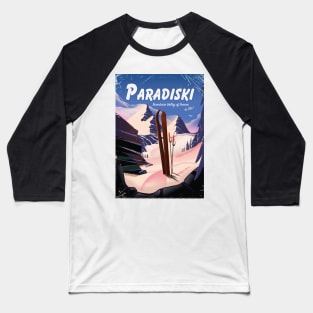 Paradiski Tarentaise Valley ski poster Baseball T-Shirt